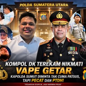 Kompol DK Terekam Nikmati Vape Getar : Kapolda Sumut Diminta Tak Cuma Patsus, Tapi Pecat dan PTDH!