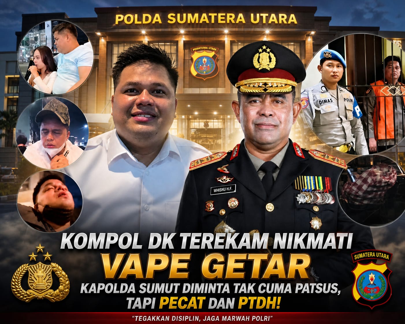 Kompol DK Terekam Nikmati Vape Getar : Kapolda Sumut Diminta Tak Cuma Patsus, Tapi Pecat dan PTDH!