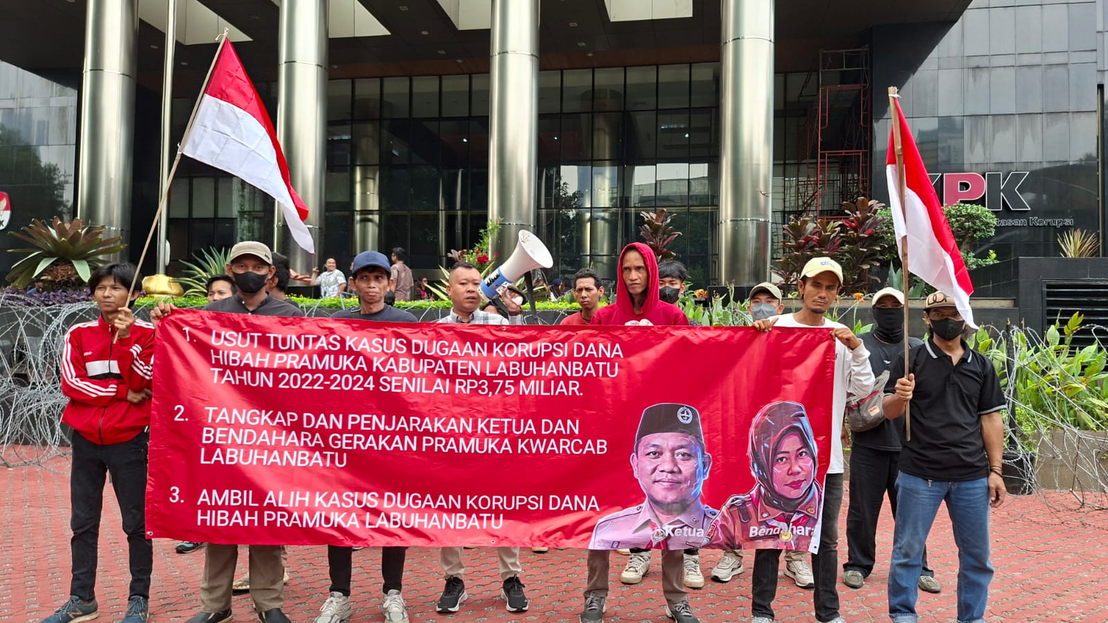 Skandal Dana Hibah Pramuka Labuhanbatu Menggema di KPK, Massa Desak Usut Tuntas dan Tetapkan Tersangka