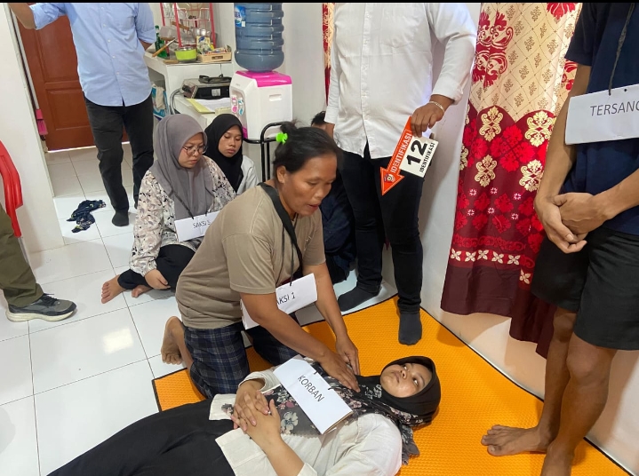Rekonstruksi kasus pembunuhan di Labuhanbatu Selatan, Tersangka peragakan 12 Adegan