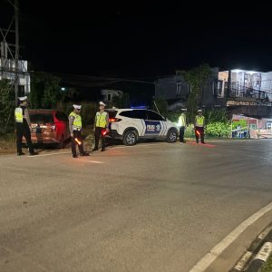 SATLANTAS POLRES KUTIM GELAR KRYD MALAM HARI, ANTISIPASI BALAP LIAR DAN GANGGUAN KAMTIBMAS
