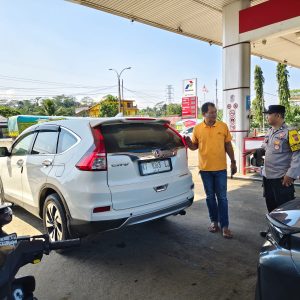 PERSEDIAAN SPBU MASIH STABIL, POLSEK TELUK PANDANG MONITORING KETERSEDIAAN BBM