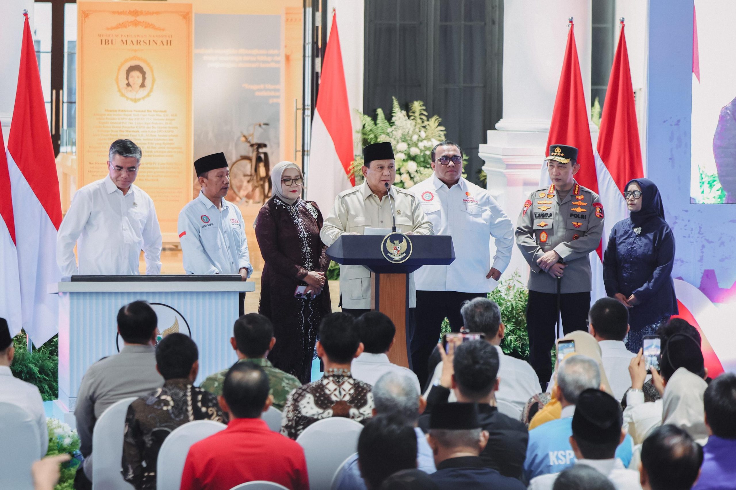 Presiden Prabowo Resmikan Museum Marsinah dan Rumah Singgah di Nganjuk, Simbol Penghormatan Perjuangan Buruh