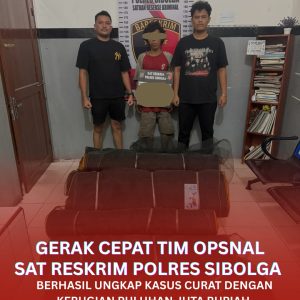 Gerak Cepat Tim Opsnal Sat Reskrim Polres Sibolga Berhasil Ungkap Kasus Curat dengan Kerugian Puluhan Juta Rupiah