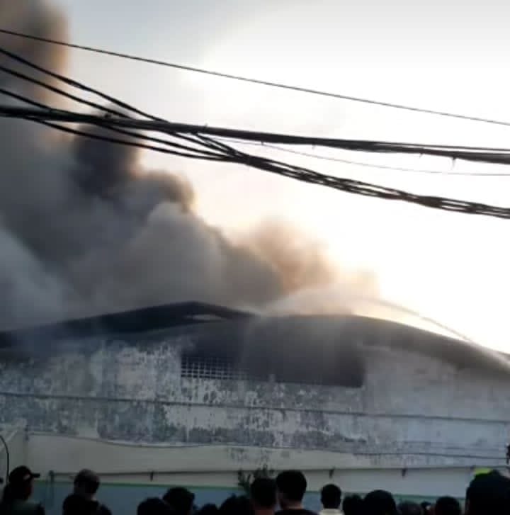Kebakaran Hebat Melanda Gudang PT Pelangi Nusantara di Kapuk Cengkareng, Asap Pekat Membumbung Tinggi