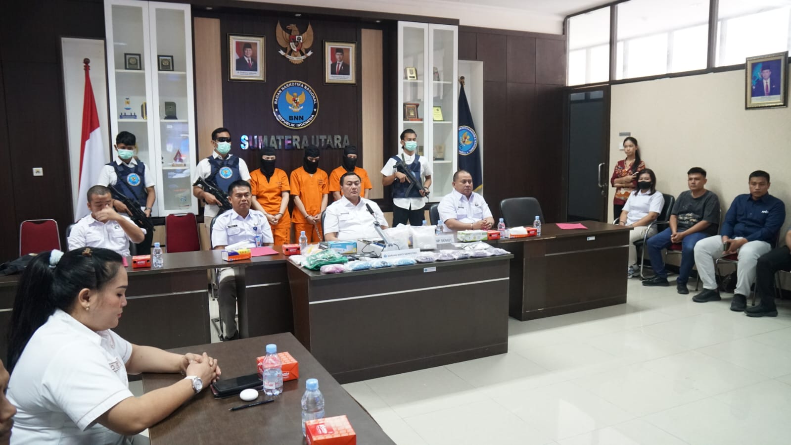 Kepala BNNP Sumatera Utara Hadiri Konferensi Pers Hasil Operasi Saber Bersinar 2026 oleh BNN RI Secara Virtual