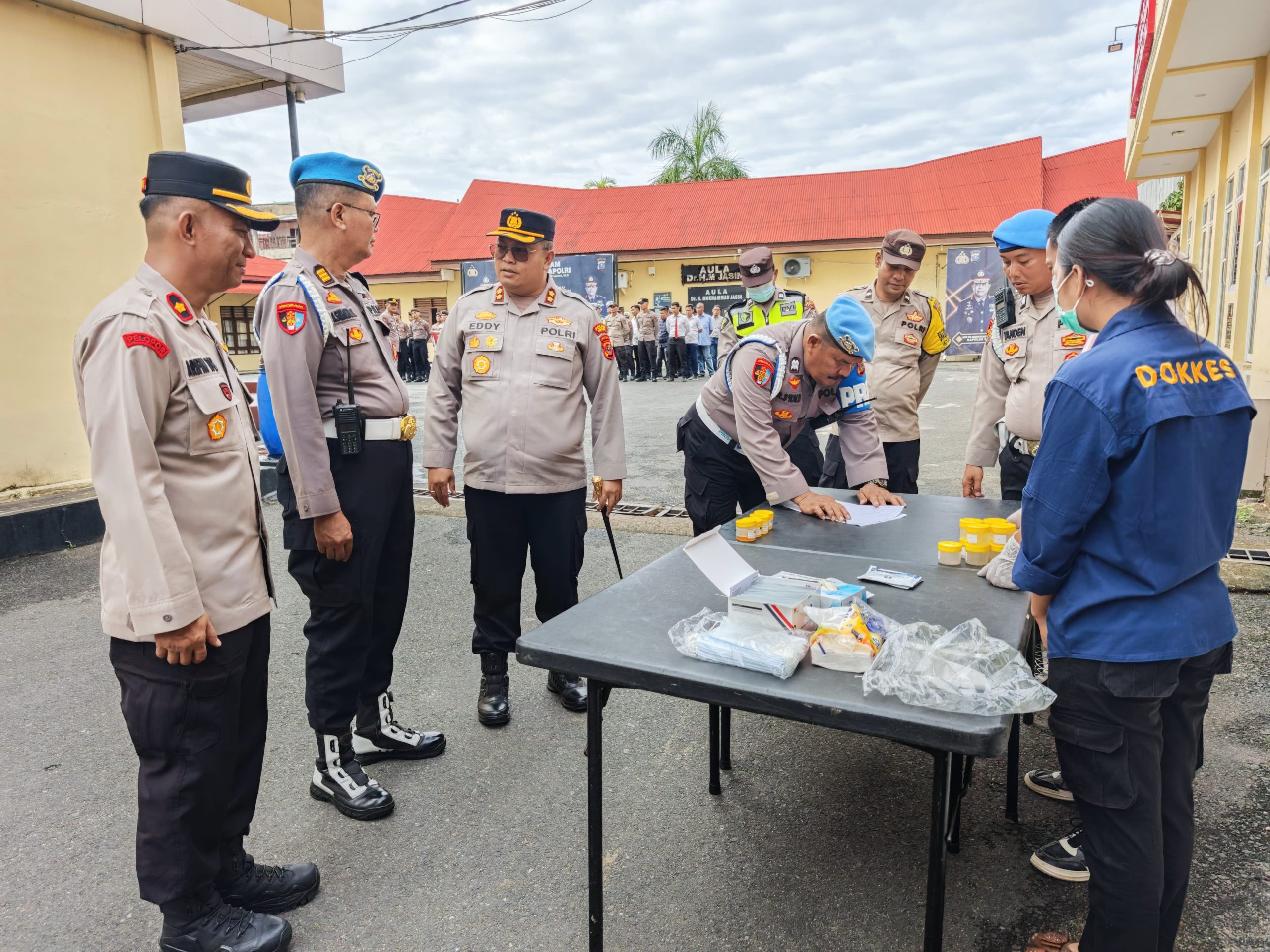 Bidpropam Polda Sumut Gelar Gaktibplin di Polres Sibolga, Puluhan Personel Diperiksa Urine