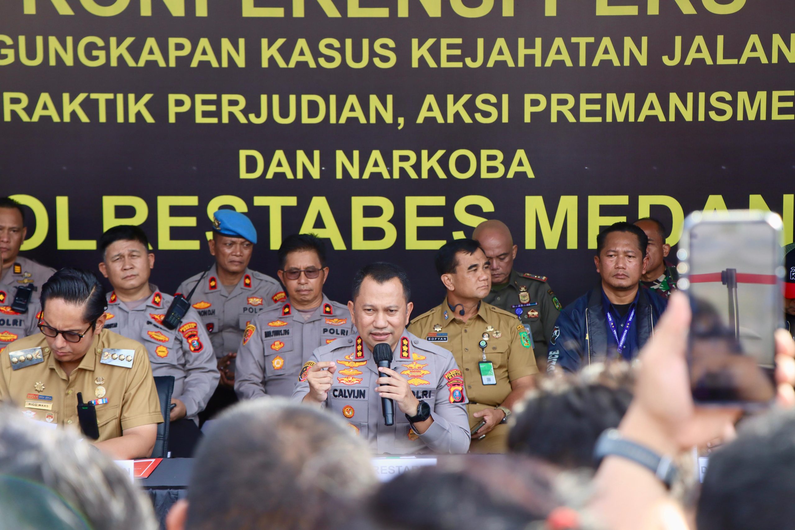 Hanya 15 Hari Kerja, Tim Gabungan Polrestabes Medan Ungkap 142 Kejahatan Jalanan dan 178 Tersangka