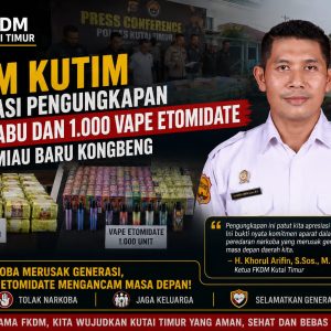 POLRES KUTIM DAN BNN UNGKAP 92 KG SABU, FKDM BERI DUKUNGAN PENUH