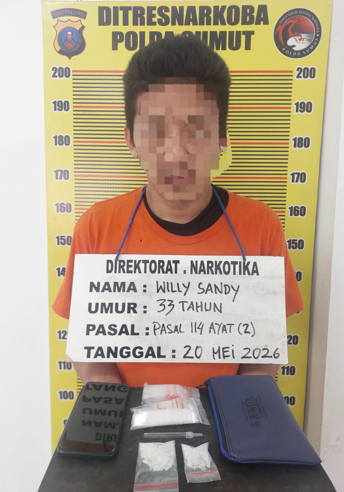 Pengedar Sabu di Tanjung Morawa Diciduk Saat Siapkan Pesanan, Polisi Sita 10 Gram Barang Bukti