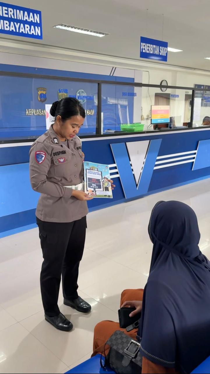 SATLANTAS POLRES KUTIM SOSIALISASIKAN PELAYANAN SAMSAT DAN SATPAS JELANG IDUL ADHA 1447 H