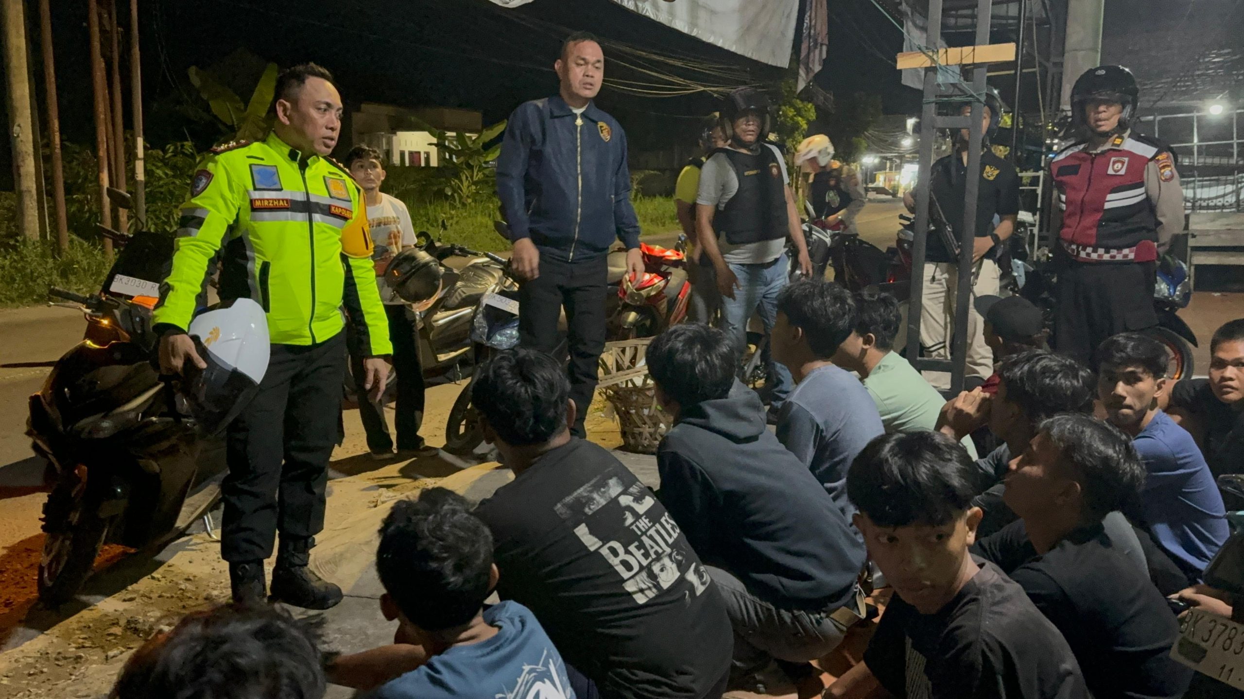 Kapolres Binjai Bersama Timsus Anti Begal Melaksanakan Patroli KRYD di Wilayah Hukum Polres Binjai