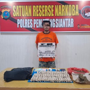 Polres Pematangsiantar Ungkap dan Amankan Warga Gang Pulut Putih Milik Ganja