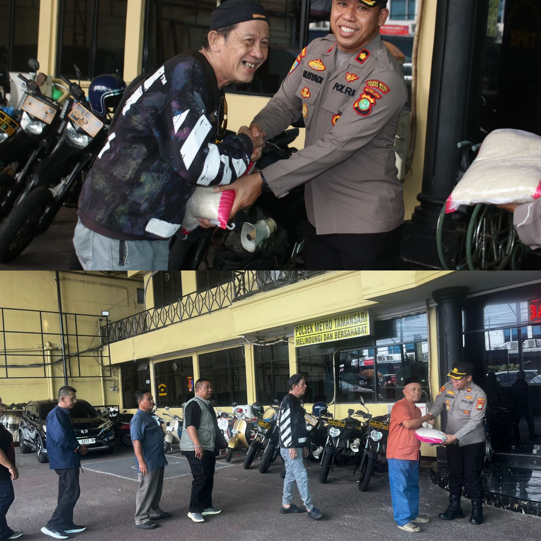 Jumat Berkah, Polsek Metro Tamansari Berbagi dengan Komunitas Ojol dan Warga