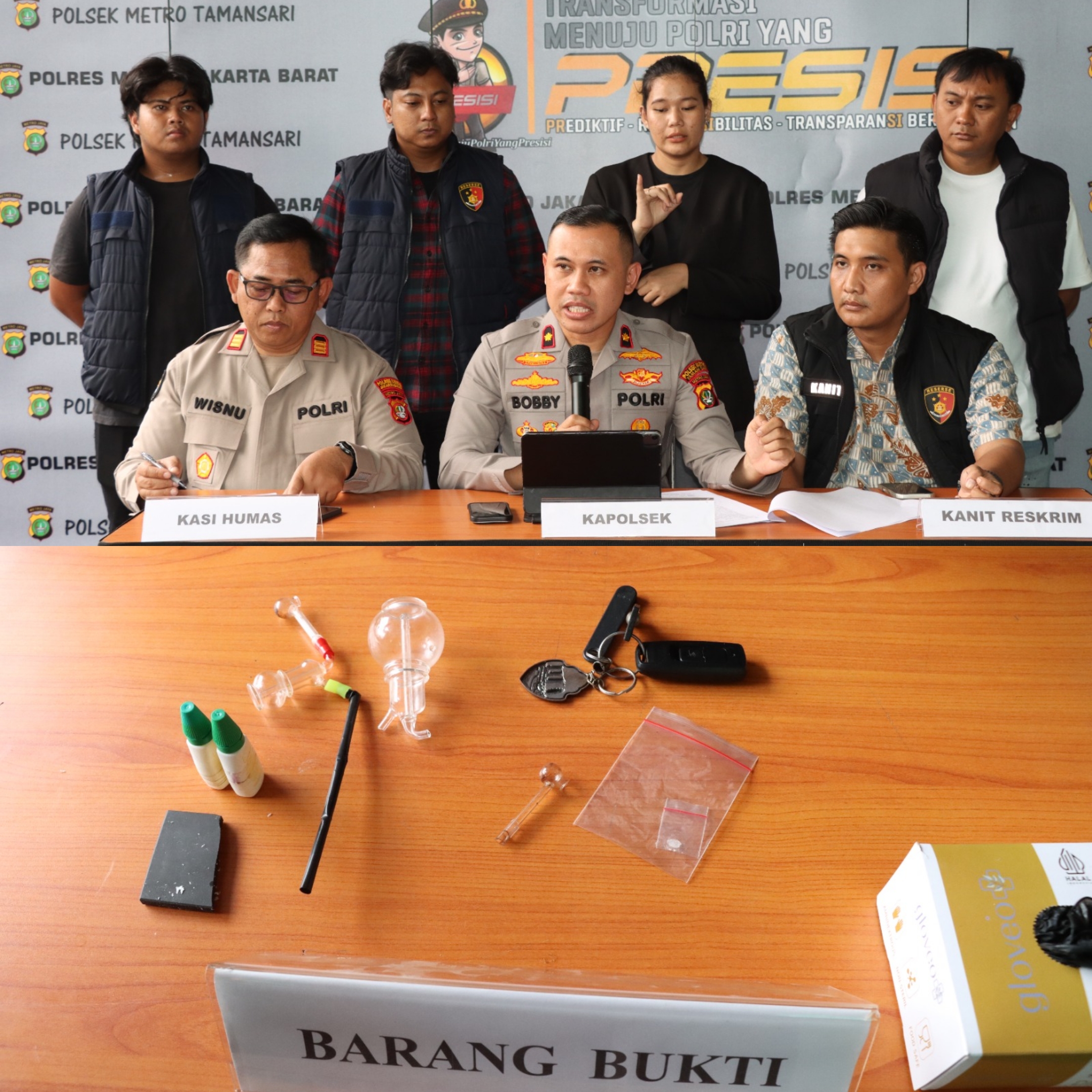 Polsek Metro Tamansari Bongkar Sindikat Jambret Bersenjata Tajam, Enam Pelaku Diamankan