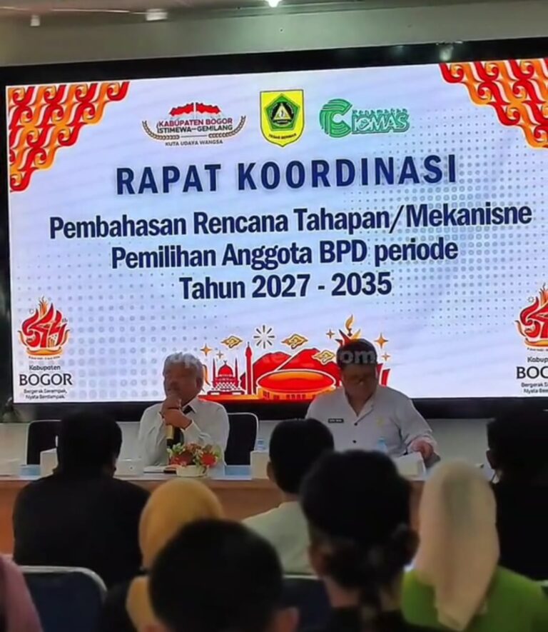 Kegiatan Foto : Pemerintah Kecamatan Ciomas Gelar Kegiatan Rakor  Pembahasan Rencana Tahapan dan Mekanisme Pemilihan Anggota BPD periode Tahun 2027–2035