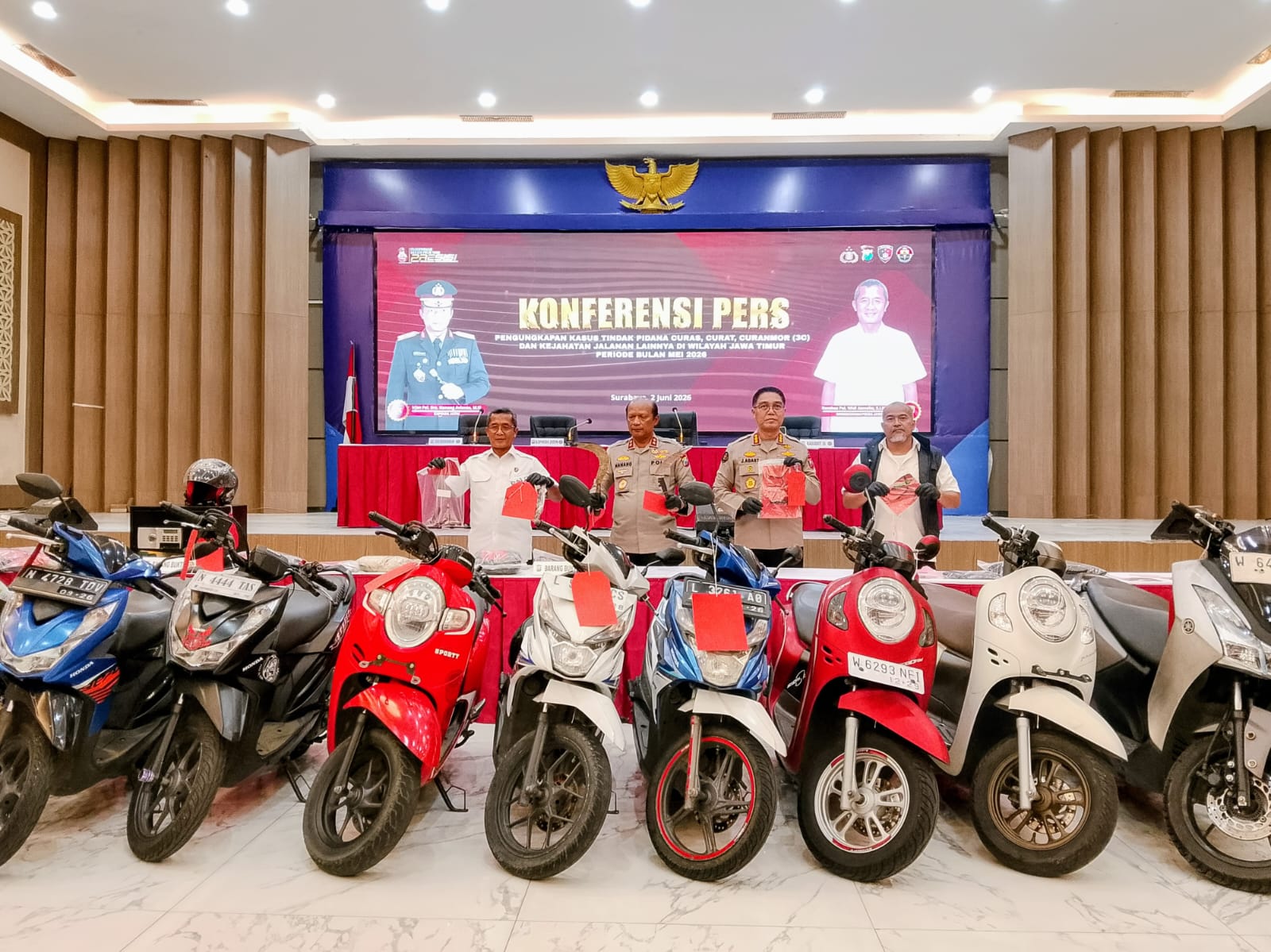 Polda Jatim Ungkap Kasus 3C, 21 Motor Hasil Curanmor Diamankan, Tim URC Dibentuk untuk Sikat Pelaku Kejahatan