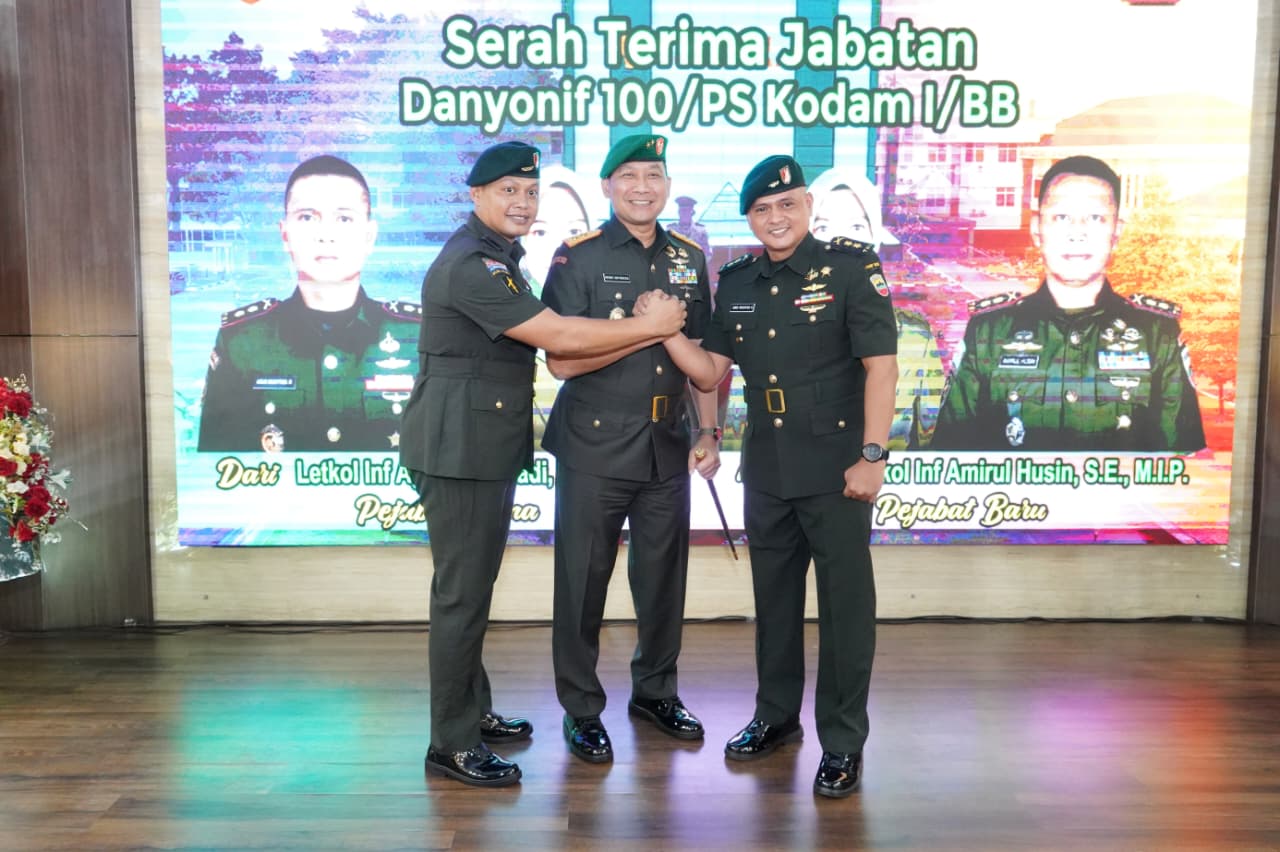 Pangdam I/BB Pimpin Sertijab Danyonif 100/PS, Tekankan Agar Satuan Terus Berprestasi