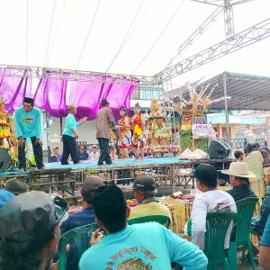 Sedekah Bumi Dusun Tempel Meriah, Warga Rebut Gunungan dan Nikmati Pagelaran Wayang Kulit Ki Blego Ardianto