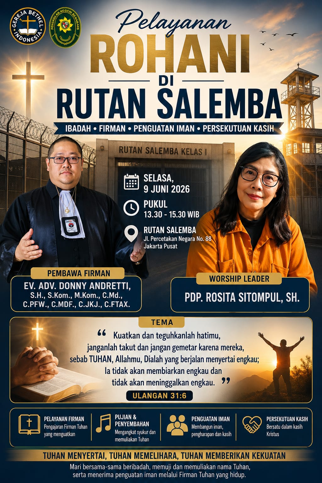 Ketua Umum Feradi Wpi Donny Andretti Kembali Layani Pelayanan Rohani Di Rutan Salemba   