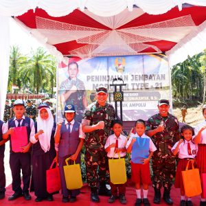 Pangdam I/BB Dampingi KASAD Resmikan Jembatan Modular Type 21 di Desa Lubuk Ampolu