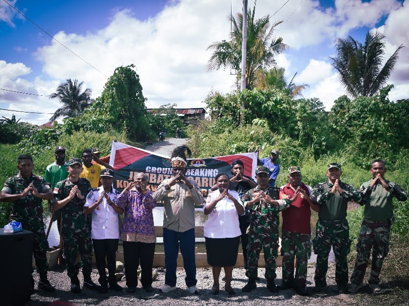 Perkuat Konektivitas Wilayah, Kodim 1710/Mimika Ground Breaking 6 Jembatan Garuda