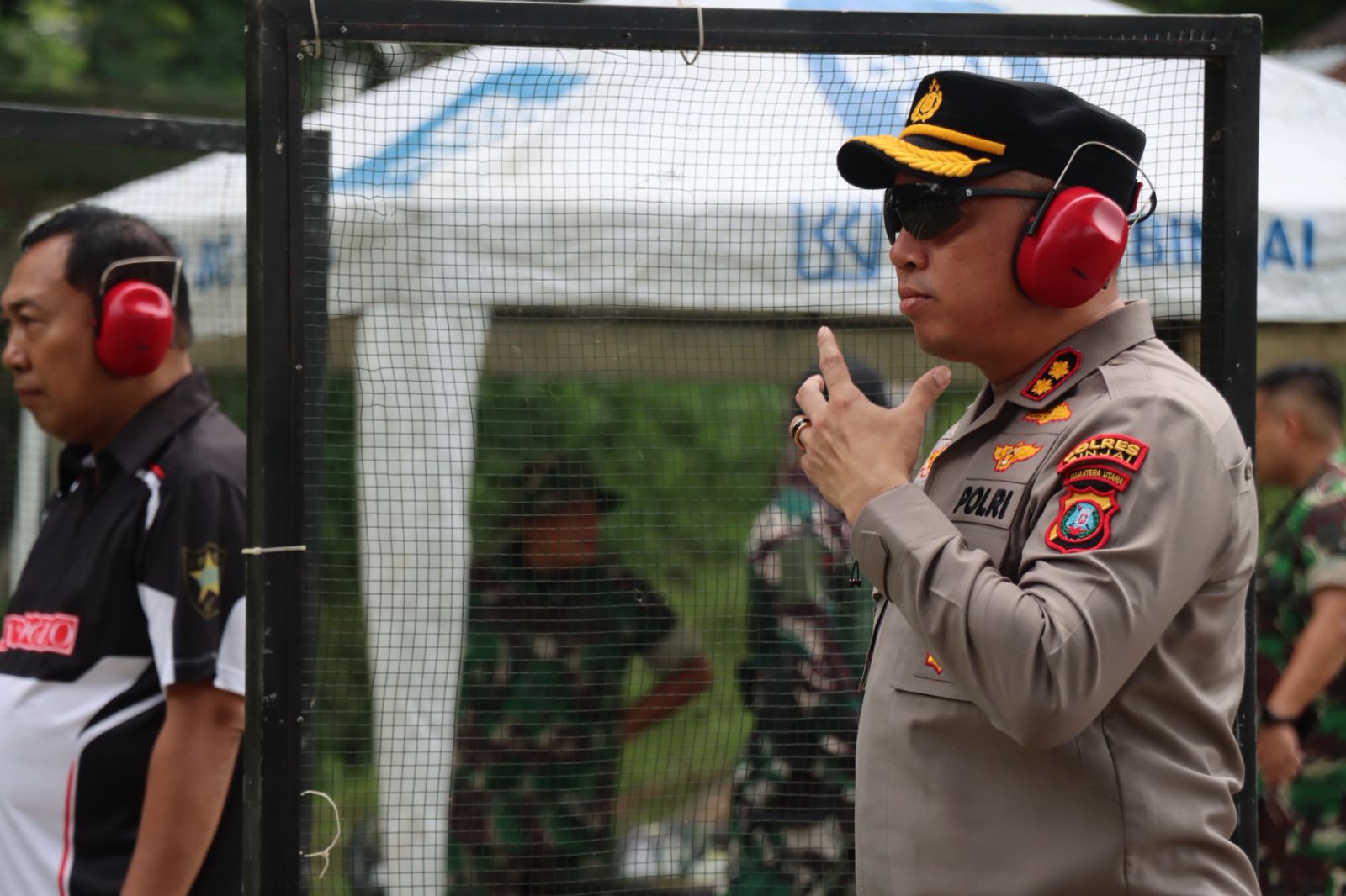 Kapolres Binjai Latihan Menembak Bersama Forkopimda Binjai