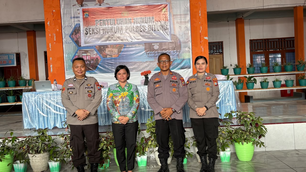 Polres Bitung Tanamkan Kesadaran Hukum Sejak Dini Melalui Sosialisasi di SMA Negeri 1 Girian Bitung