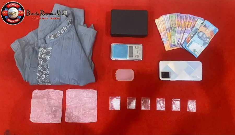 Satresnarkoba Polres Sumenep Ringkus Dua Pria, Enam Poket Sabu Diamankan