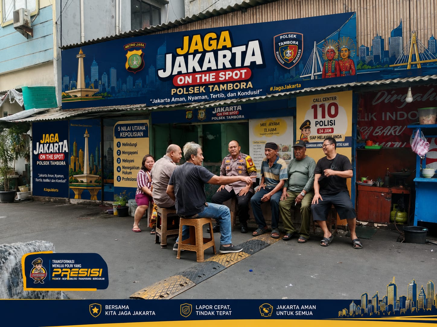 Wakapolsek Tambora Tatap Muka dengan Warga Angke, Bangun Sinergi Ciptakan Lingkungan Aman melalui Jaga Jakarta+ Jayakarta On The Spot