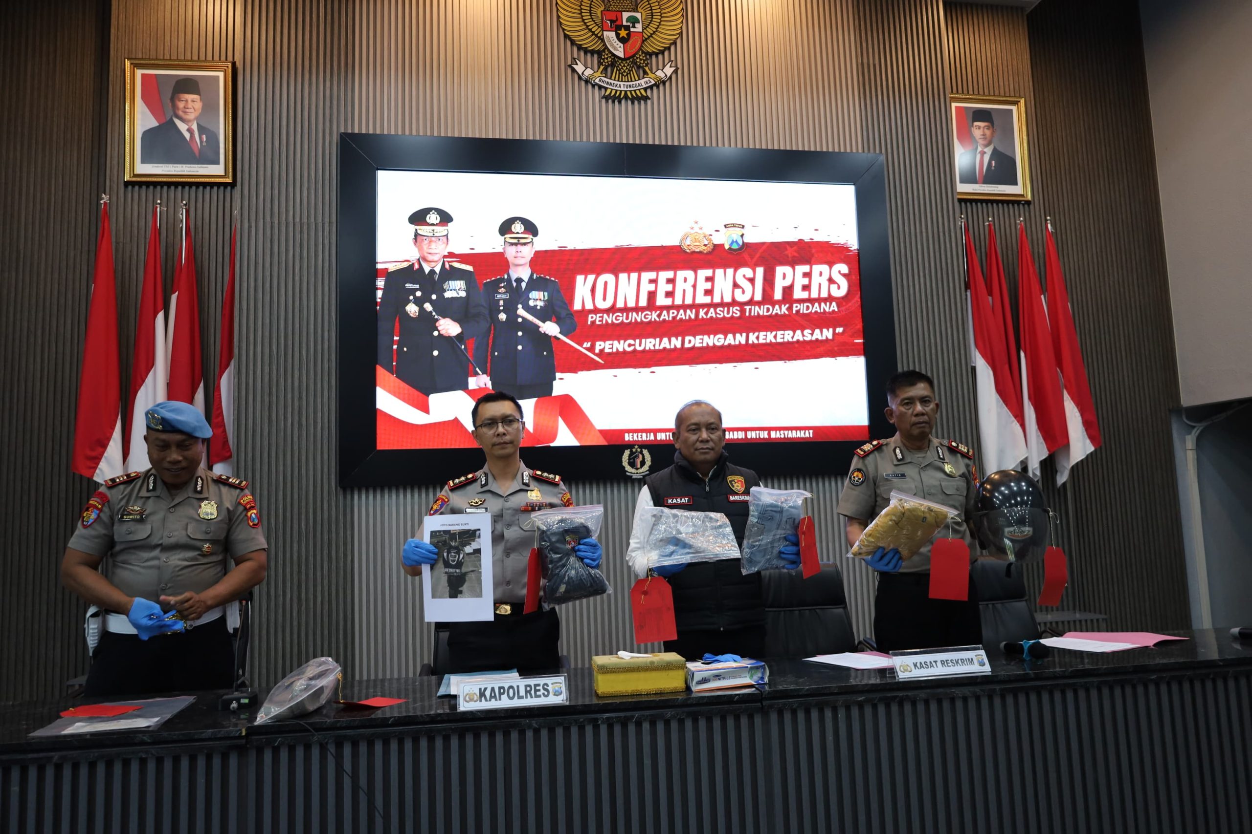 Polres Trenggalek Amankan Jambret Perhiasan, Tersangka Lima Kali Masuk Bui