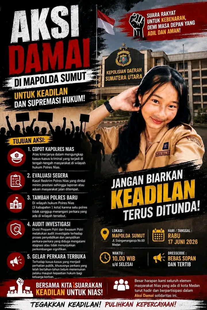 Masyarakat Nias di Medan Akan Gelar Aksi Damai di Mapolda Sumut, Sampaikan Lima Tuntutan Terkait Penegakan Hukum