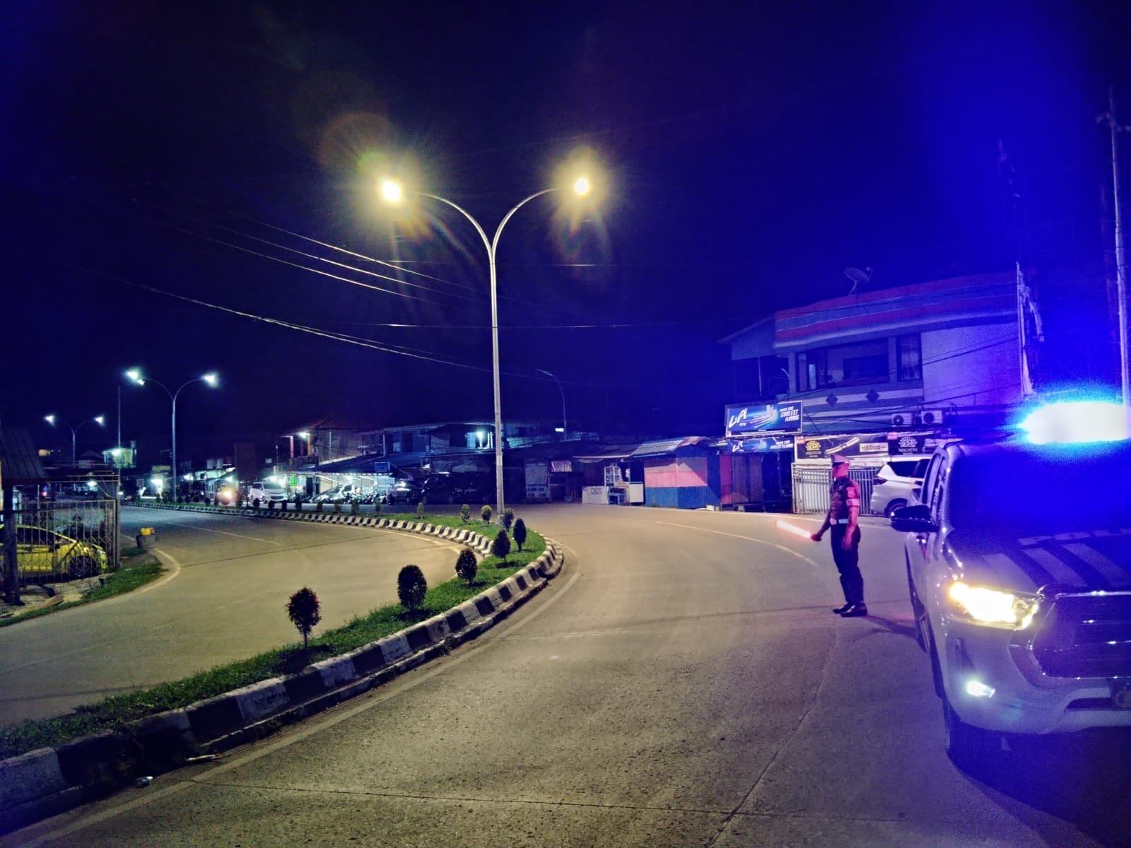 Antisipasi Balap Liar Di Tikungan Sahara Dan Patung Singa, Satlantas Polres Kutim Patroli Dini Hari