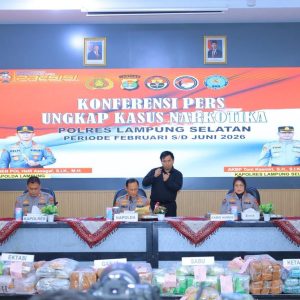 Polda Lampung Berhasil Gagalkan Penyelundupan Narkoba Senilai RP 235 Miliyar Di Bakauheni, 24 Tersangka Diamankan