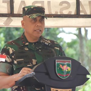Pangdam XVII/Cenderawasih Pimpin Peletakan Batu Pertama Jembatan Garuda Merah Putih di Mimika