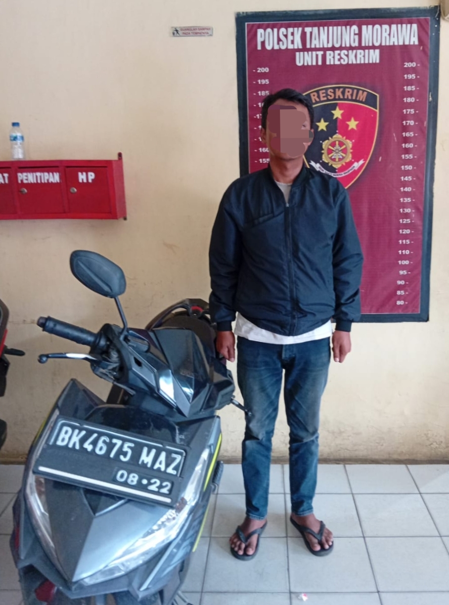 Gelapkan Sepeda Motor Kawan, Pelaku diciduk Polsek Tanjung Morawa