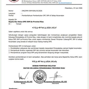 DPW IKM Riau Percepat Pembentukan DPC Kecamatan, Targetkan Penguatan Organisasi Hingga Tingkat Desa