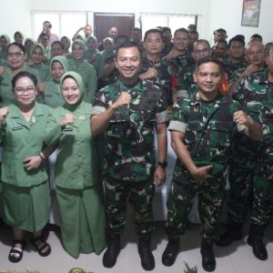 Dandim bersama Ketua Persit KCK Cabang XI Kodim 0201/Medan Kunjungan Silaturahmi ke Koramil Medan Amplas
