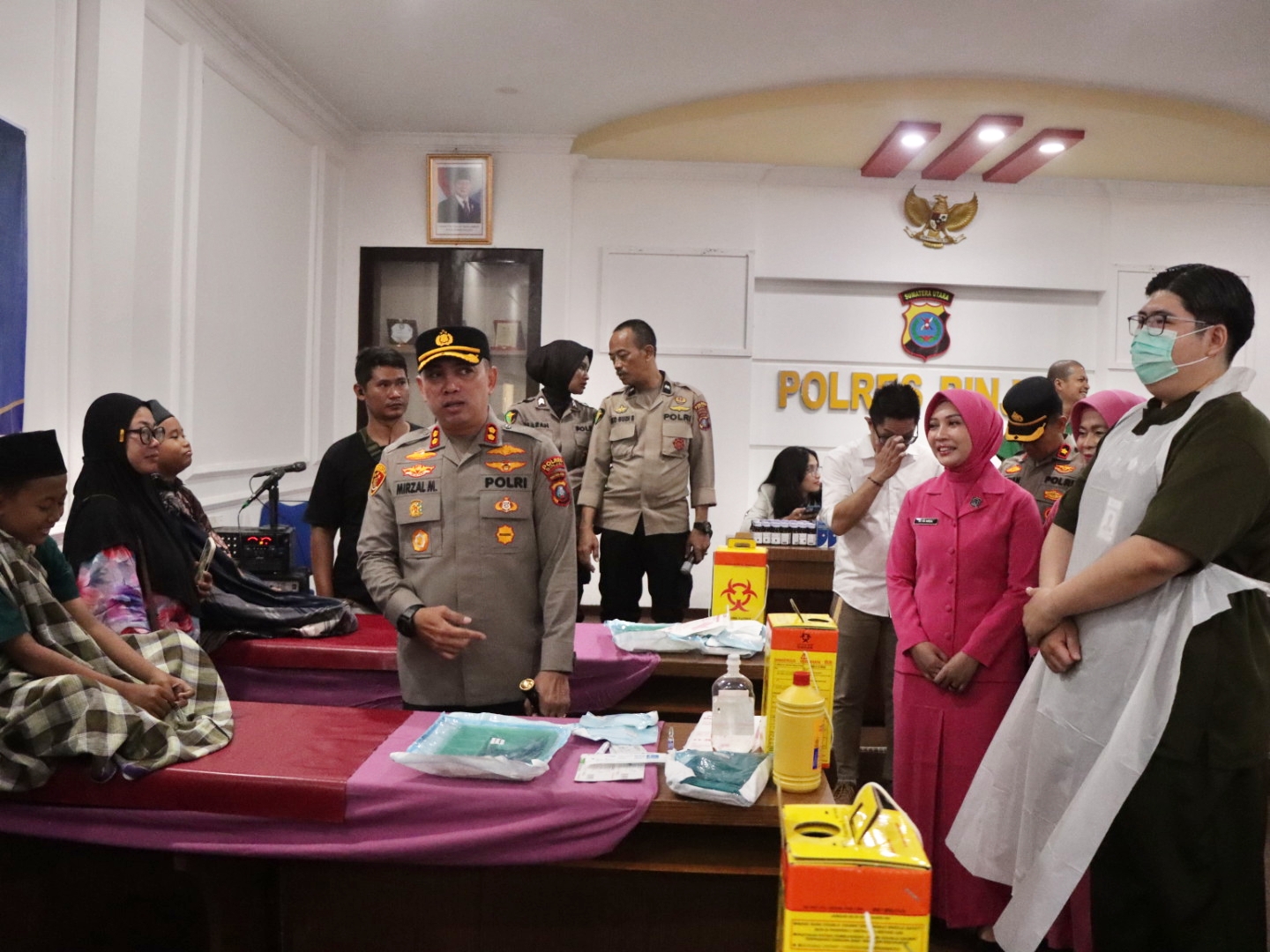 Menyambut Hari Bhayangkara ke – 80 Tahun 2026, Polres Binjai Gelar Sunatan Masal