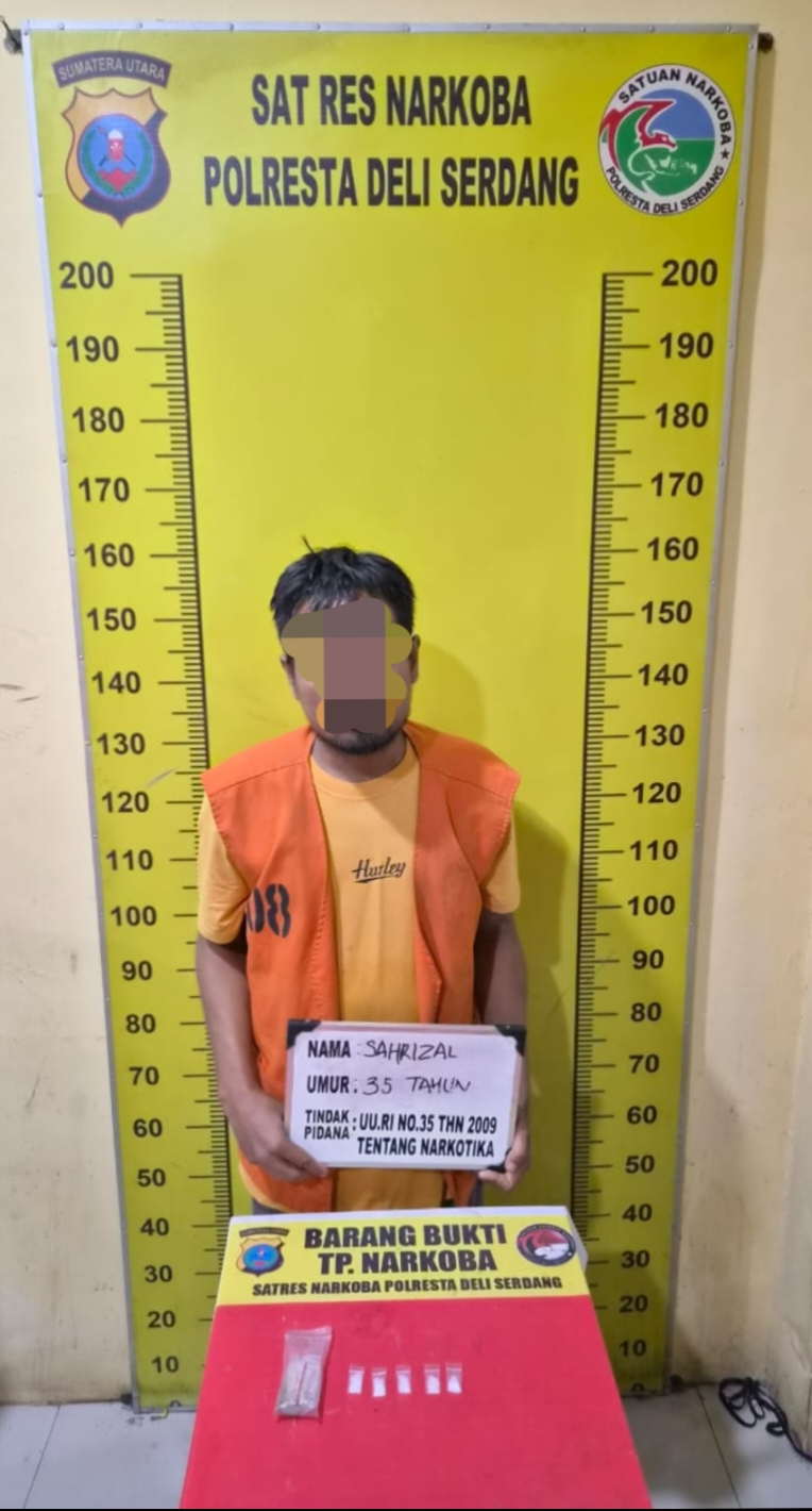 Sat Res Narkoba Polresta Deli Serdang Ungkap Kasus Sabu di Pantai Labu, Seorang Pria Diamankan