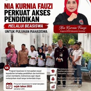 Dukung Generasi Muda, Nia Kurnia Fauzi Salurkan Beasiswa untuk Mahasiswa Sumenep