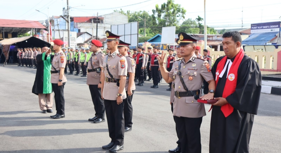 Kapolresta Deli Serdang Pimpin Sertijab Kasat Reskrim dan Dua Kapolsek Jajaran