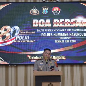 Polres Humbahas Gelar Doa Bersama Lintas Agama Sambut HUT Bhayangkara ke – 80
