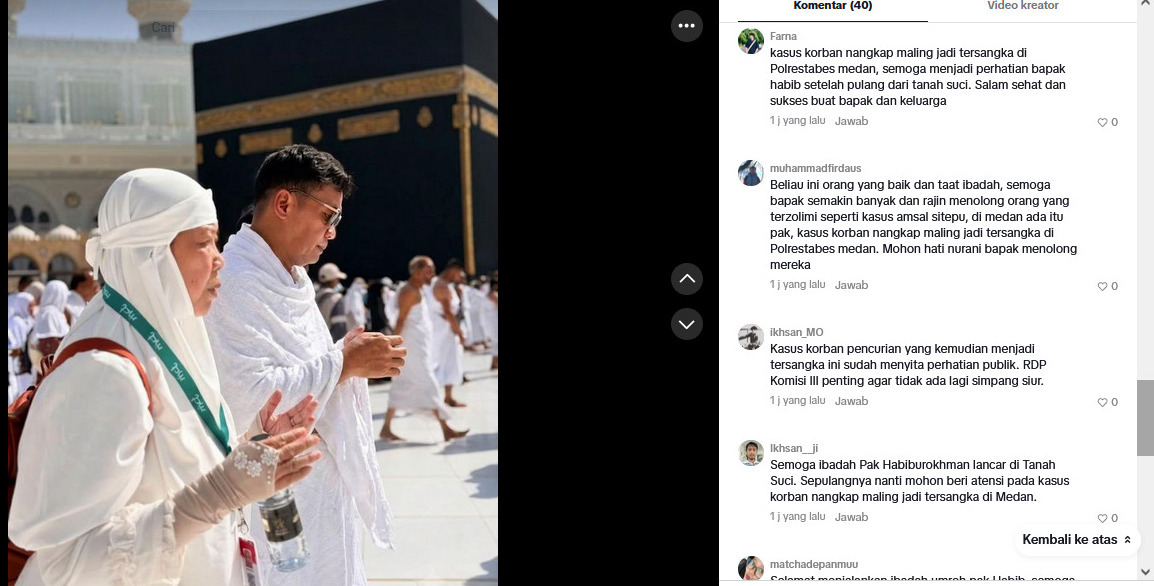 Puluhan Komentar Membanjiri Akun TikTok Ketua Komisi III DPR RI Habiburokhman, Minta Kasus Korban Nangkap Maling Jadi Tersangka di Polrestabes Medan Dibahas Dalam RDP