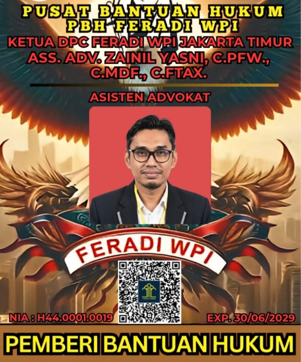 Zainil Yasni Siap Jadikan FERADI WPI Jakarta Timur Pusat Kolaborasi Bantuan Hukum di DKI Jakarta