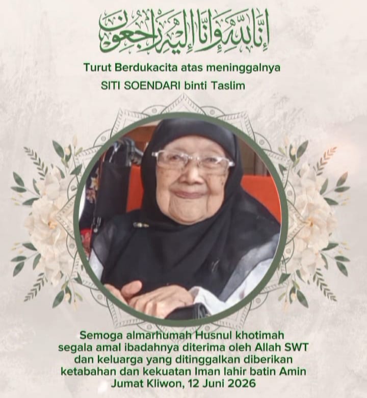 Bang J Mengucapkan Turut Berdukacita Atas Meninggalnya Siti Soendari Binti Taslim ( Ibu Mertua Sri Indah Wulandari )
