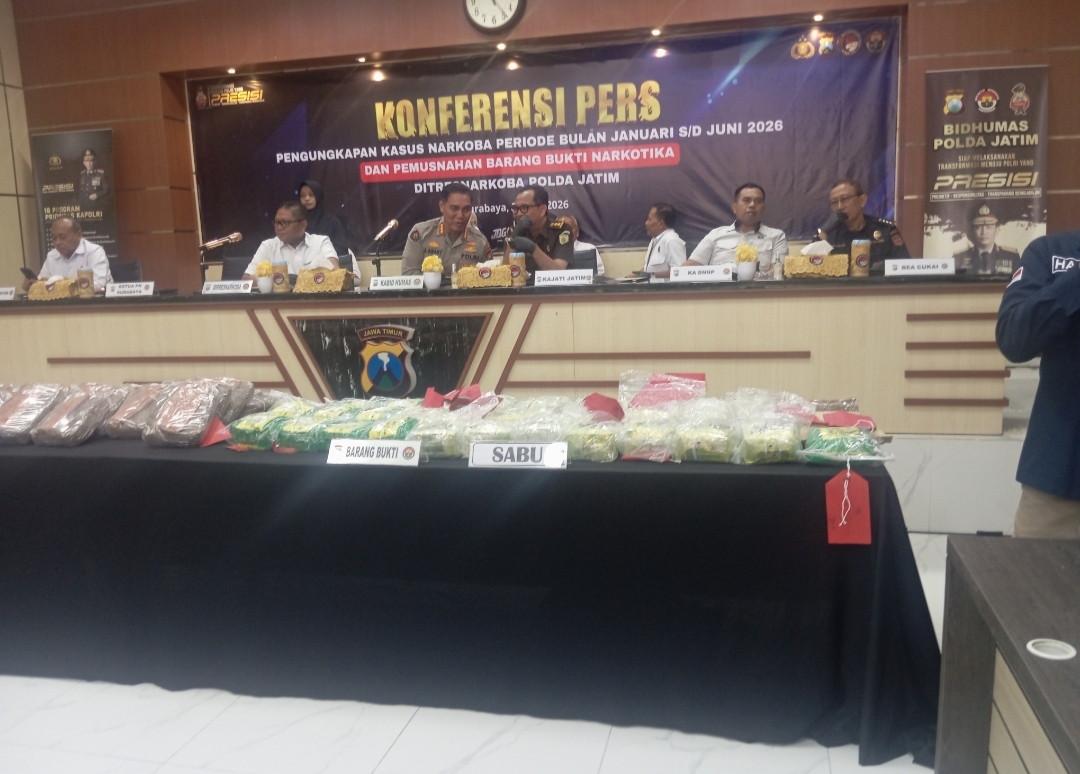 Polda Jatim Ungkap 3.157 Kasus Narkoba Semester I 2026, Selamatkan 2,79 Juta Jiwa dari Ancaman Narkotika