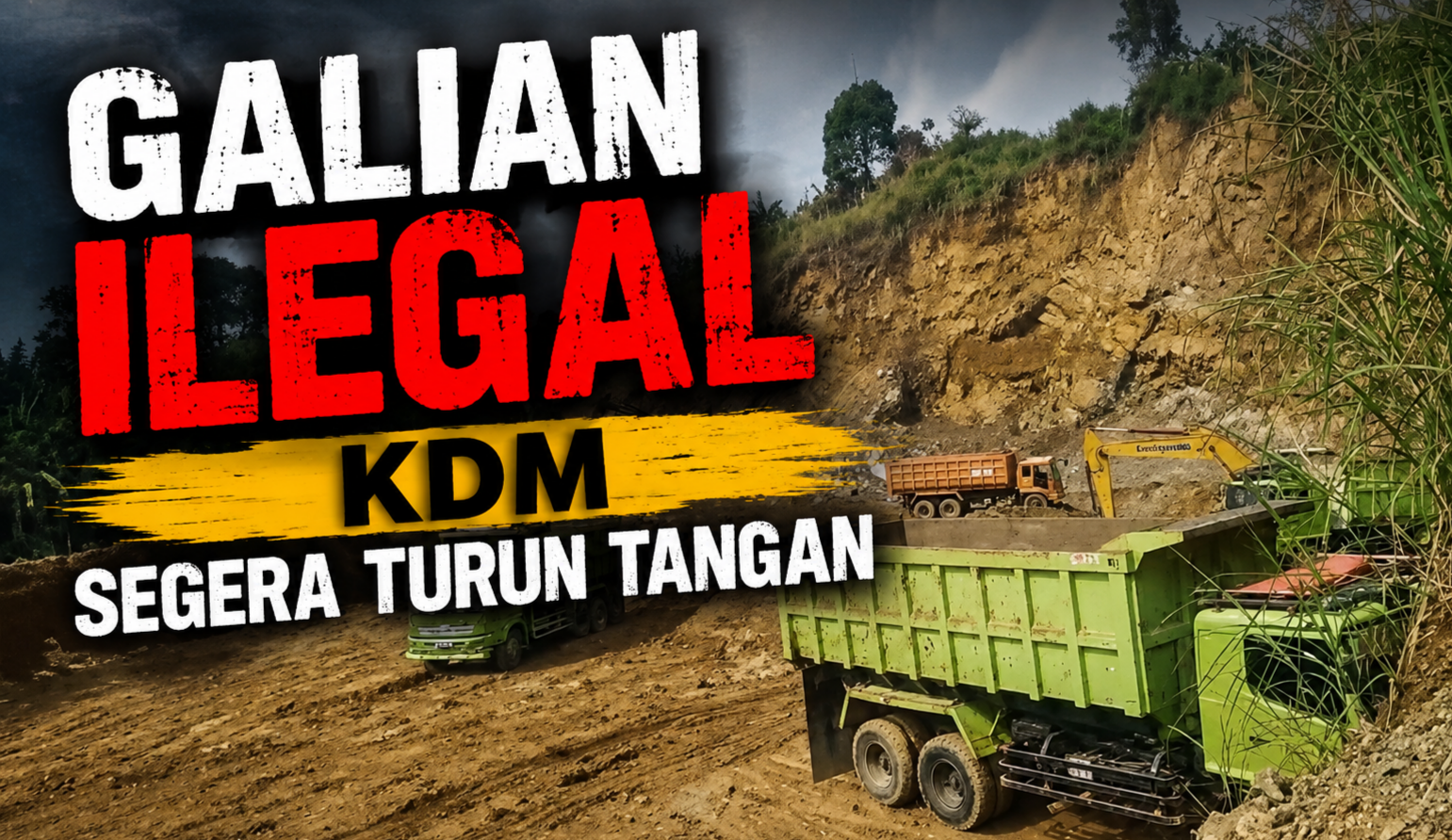 SURAT EDARAN GUBERNUR DIABAIKAN, GALIAN C ILEGAL DI BOGOR NEKAT BEROPERASI DENGAN TRUK TRONTON