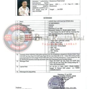 Diduga Bos Batu Bara Junaidi Alias Ajun Masuk DPO Kasus Penipuan dan Penggelapan, Korban Pertanyakan Efektivitas Penegakan Hukum