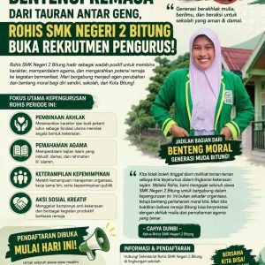 Bentengi Remaja dari Tawuran Antar Geng, Rohis SMK Negeri 2 Bitung Buka Rekrutmen Pengurus